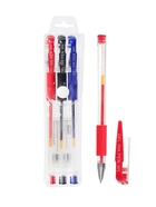 Набор гелевых ручек Calligrata, 3 цвета, узел 0.7 мм, резиновый упор, в блистере на кнопке - Фото 2