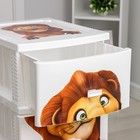 Комод детский 4-х секционный «Декор. Лев», белый - Фото 3