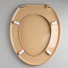 Сиденье для унитаза с крышкой Росспласт «Декор. Кожа», 44,5×37,5 см, цвет коричневый - фото 9093371