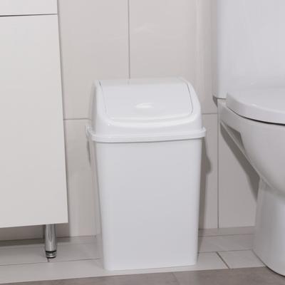 Контейнер для мусора «Камелия», 18 л, белый