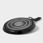 Сковорода блинная Lite, d=22 см, пластиковая ручка, антипригарное покрытие, алюминий, чёрная - Фото 3