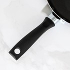 Сковорода блинная Lite, d=22 см, пластиковая ручка, антипригарное покрытие, цвет чёрный - Фото 4