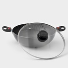Казан алюминиевый Forever, 3,5 л, d=28 см, две съёмные ручки, стеклянная крышка, антипригарное покрытие, цвет чёрный - Фото 2