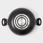 Казан алюминиевый Forever, 3,5 л, d=28 см, две съёмные ручки, стеклянная крышка, антипригарное покрытие, цвет чёрный - Фото 6