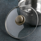 Крышка для сковороды и кастрюли стеклянная, d=24 см, ручка МИКС - Фото 1