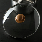 Крышка для сковороды и кастрюли стеклянная, d=28 см, ручка МИКС - Фото 1
