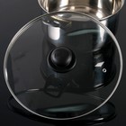 Крышка для сковороды и кастрюли стеклянная, d=30 см, с пластиковой ручкой - фото 8497966