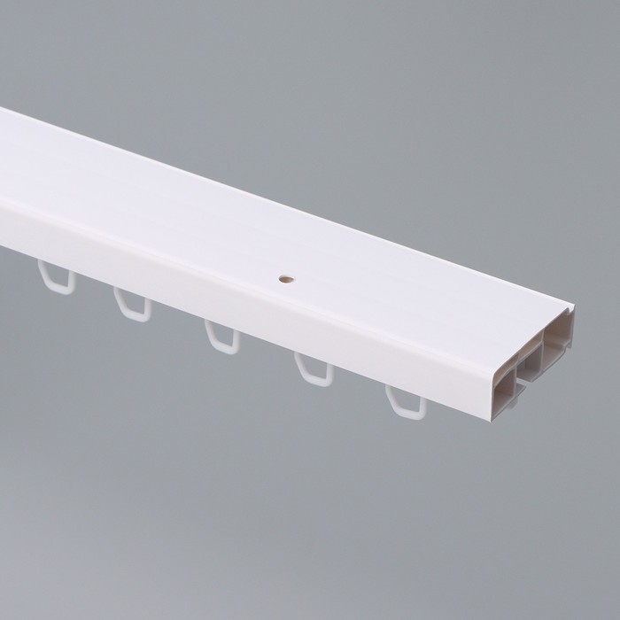 Карниз однорядный, 200 см, цвет белый - Фото 1