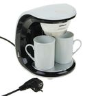 Кофеварка Magnit RMK-1993, капельная, 450 Вт, 0.3 л, чёрно-белая - Фото 1