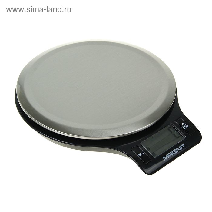 Весы кухонные Magnit RMX-6191, электронные, до 5 кг, LCD-дисплей, серебристые - Фото 1