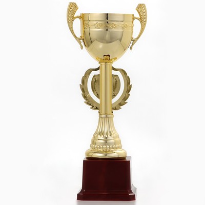 Кубок 081, наградная фигура, золото, подставка пластик, 24.7×9.7×7.5 см