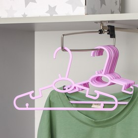 Плечики-вешалки для одежды детские Доляна «Комфорт», размер 30-34, цвет МИКС