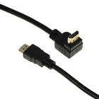 Кабель видео Cablexpert CC-HDMI490-6, HDMI(m)-HDMI(m), ver 1.4, угловой, 1.8 м, черный - Фото 1