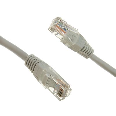 Патч-корд Gembird PP12e-0.25m, UTP 5е кат., RJ-45(m)-RJ-45(m), 0.25 м, серый