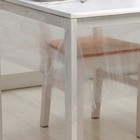Клеёнка на стол ПВХ , ширина 137 см, толщина 0,16 мм, рулон 50 м, прозрачная с серебром - Фото 2