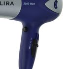 Фен для волос LIRA LR 0703, 2000 Вт, 2 скорости, 3 температурных режима, синий - Фото 5