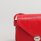 Сумка женская, отдел на молнии, наружный карман, длинный ремень, цвет красный - Фото 4
