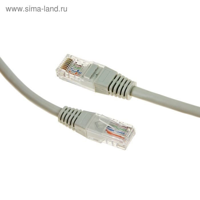 Патч-корд Gembird PP12-30M, UTP 5е кат., RJ-45(m)-RJ-45(m), 30 м, серый - Фото 1