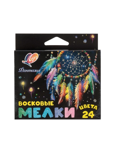 Мелки восковые 24 цвета «Луч», круглые, МИКС