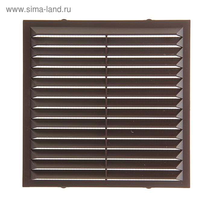 Решетка вентиляционная ERA 1313 С, 138x138 мм, с сеткой, неразъемная, цвет коричневый - Фото 1