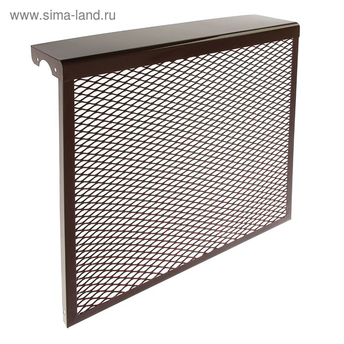 Экран на чугунный радиатор, 590 х 610 х 142 мм, 6 секций, металлический, коричневый - Фото 1