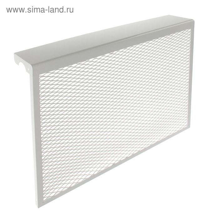 Экран на чугунный радиатор, 690×610×142 мм, 7 секций, металлический, белый - Фото 1