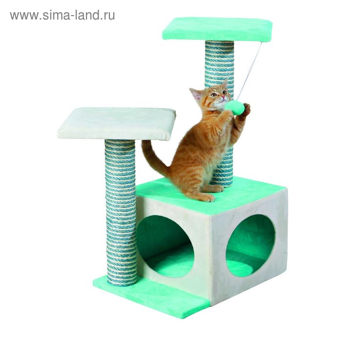 Домик  Trixie  Neo для кошки, 71 см, мятный/кремовый - Фото 1