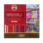 Пастель сухая художественная 24 цвета, Soft Koh-I-Noor TOISON D`OR 8584 - фото 318625155