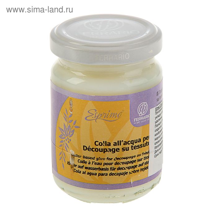 Клей для декупажа по текстилю, Ferrario Colla all'acqua sutessut 150 мл - Фото 1