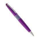 Ручка шариковая MetallicViolet&EllipseRing, узел 1.0мм, синие масляные чернила, фиолетовый корпус, в футляре + подарочный пакет - Фото 1