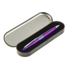 Ручка шариковая MetallicViolet&EllipseRing, узел 1.0мм, синие масляные чернила, фиолетовый корпус, в футляре + подарочный пакет - Фото 2