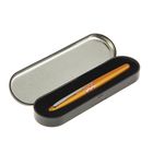 Ручка перьевая Metallic Orange & Flower Ring, чернила синие, оранжево-золотой корпус, в футляре + подарочный пакет - Фото 2