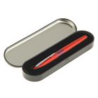 Ручка перьевая MetallicRed & WaveRing, чернила синие, красный корпус, в футляре + подарочный пакет - Фото 2