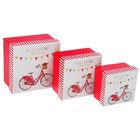 Набор коробок 3 в 1 "Велосипед", 13,5 х 13,5 х 7,5 - 9,5 х 9,5 х 6 см - Фото 1