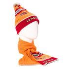 Комплект детский (шапка+шарф), цвет оранжевый, размер 50-54 KoK200119 - Фото 2