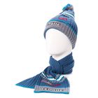 Комплект детский (шапка+шарф), цвет джинс, размер 50-54 KoK200119 - Фото 2