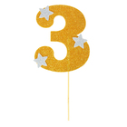 Топпер для торта «Цифра 3», цвет золотой - Фото 4