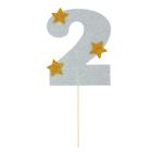Топпер для торта «2», цвет серебряный - Фото 2