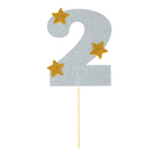 Топпер для торта «2», цвет серебряный - Фото 4