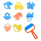 Формочки для лепки, набор 8 шт + каток - Фото 1