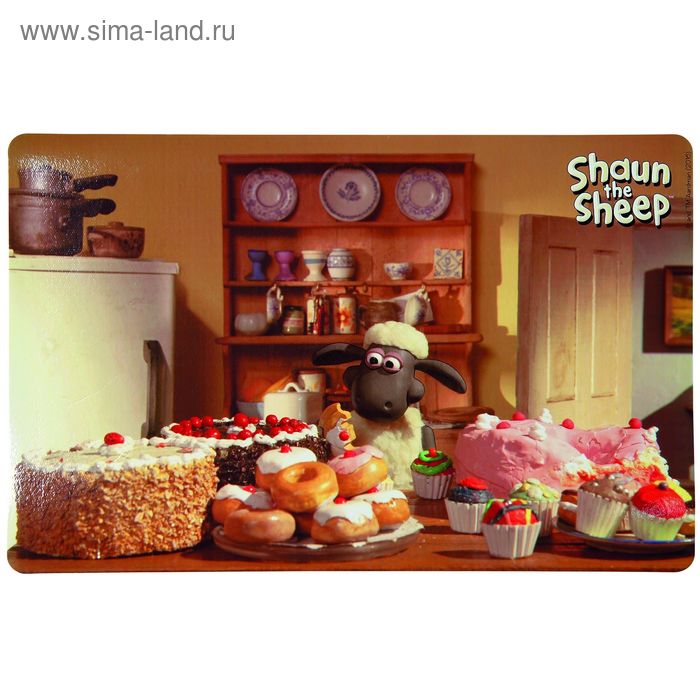 Коврик Trixie под миску Барашек Shaun 44 × 28 см, фотомотив Shaun the Sheep - Фото 1