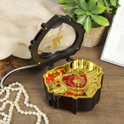 Шкатулка музыкальная "Сердце" механическая А8-2 13,5х12,5 см - Фото 2