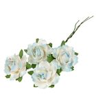 Цветы кудрявой розы набор 4 шт сине-белые - Фото 1