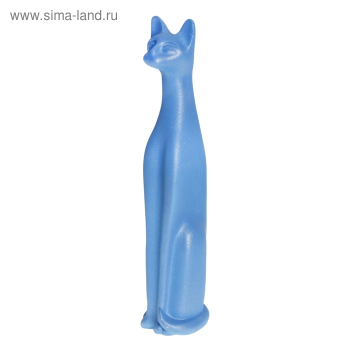 Фигура "Кошка Египетская №15" металик синяя 10х10х50см - Фото 1