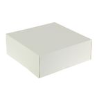 Кондитерская упаковка, короб белый 25,5 х 25,5 х 10,5 см - Фото 1