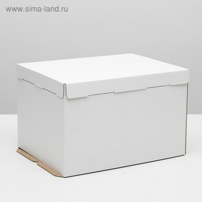 Кондитерская упаковка, короб белый, 30 х 40 х 26 см - Фото 1