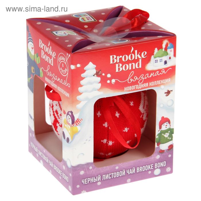 Чай чёрный Brooke Bond 30 г + новогодняя игрушка «Шар» в подарок - Фото 1