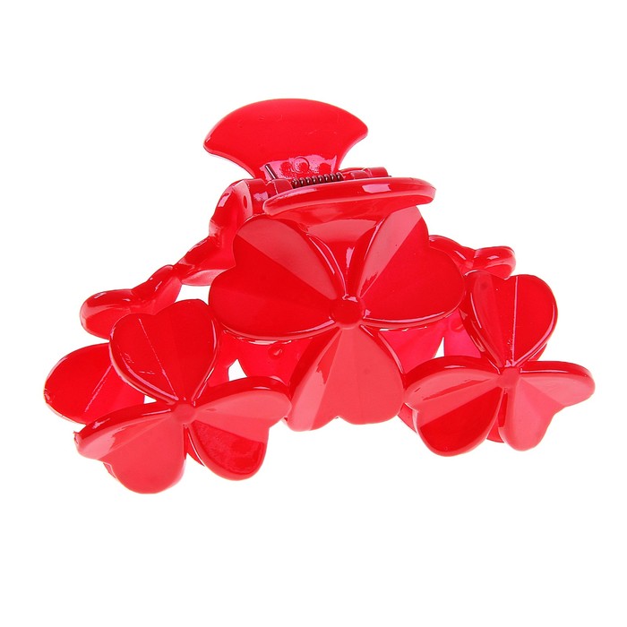 краб для волос "Солнечный" 9 см трилисник микс - Фото 1