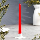 Свеча античная, 2,2х 25  см, лакированная красная - Фото 1
