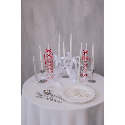 Свеча витая, 2,2х 25  см, лакированная белая,